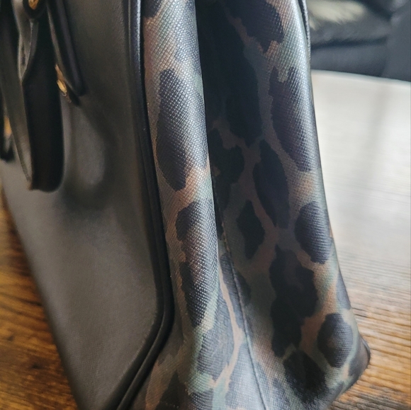 METROCITY black orange handle saffiano bag - Picture 4 of 5